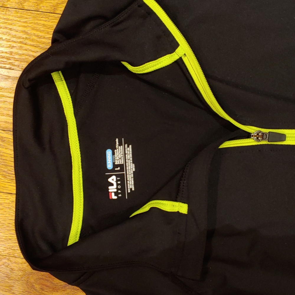Fila Sport Men's Running Fitted Pullover Zip shirt size L - Picture 3 of 14